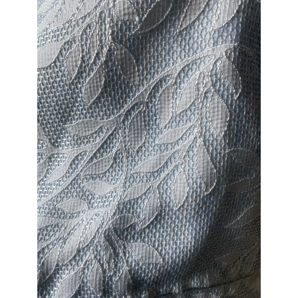 Mainstays Esther Jacquard Lace Shower Curtain White Light Blue 70